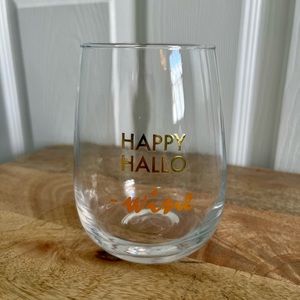 Happy Hallo-wine stemless glass